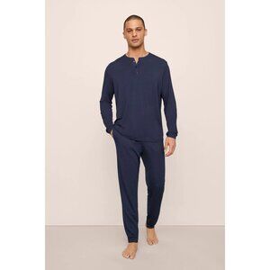 EBERJEY Henry Jersey Pajamas in True Navy Size X-Small NWT